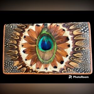 Vintage Peacock Coin Purse Wallet